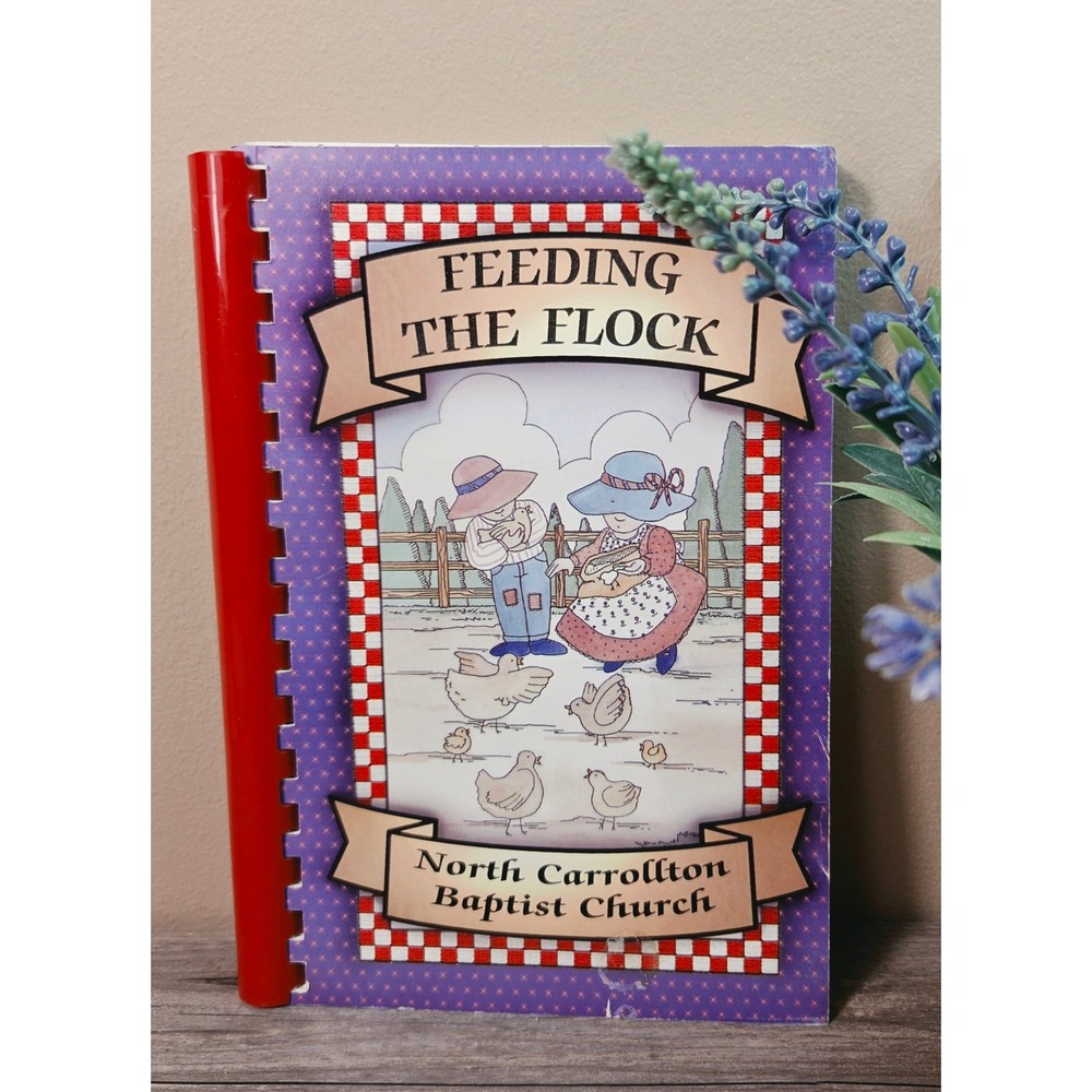 Feeding the Flock Cookbook North Carrollton Baptist Church Mississippi VG - Picture 1 of 9